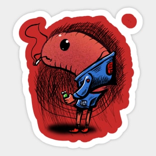 Wormy Sticker